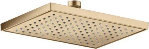 Kopfbrause in gebürstetem Bronze-Finish mit quadratischer Form und mehreren Wasserstrahlauslässen, gefertigt von AXOR.